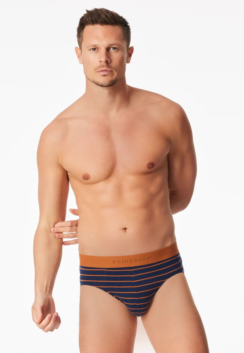 Slip 3er-Pack Dunkelblau gestreift - 95/5