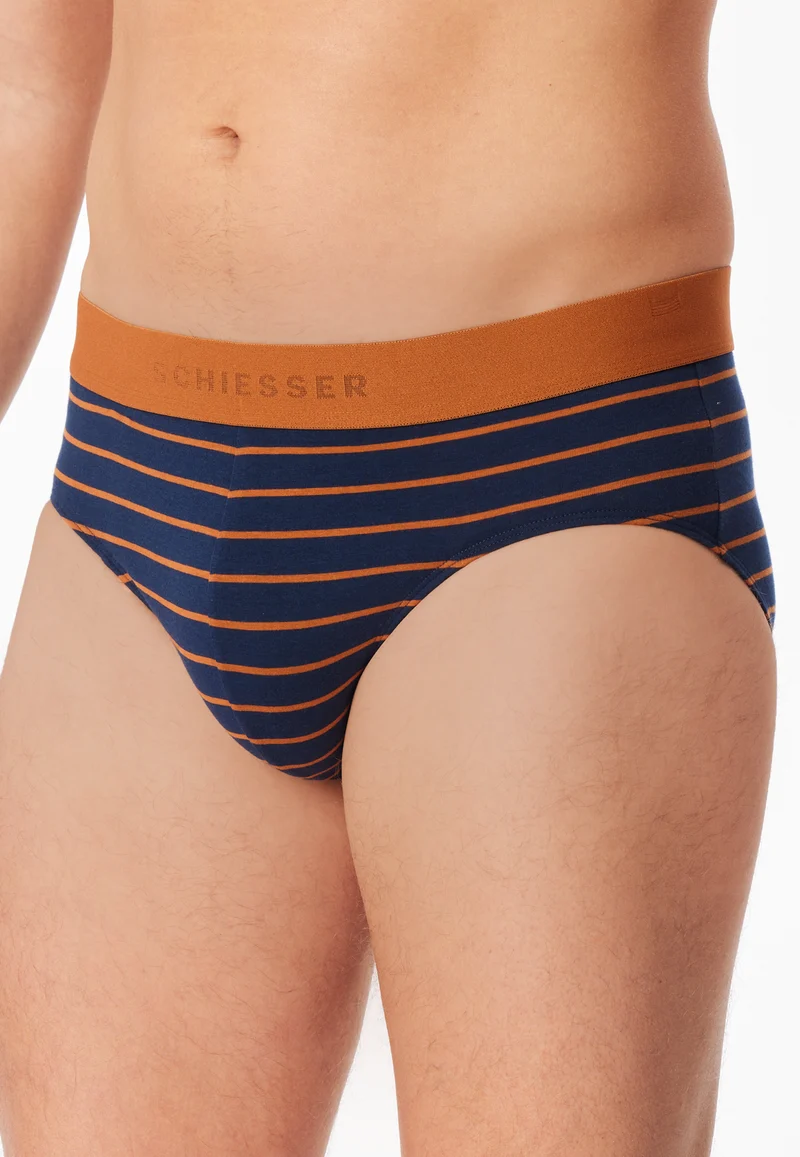 Slip 3er-Pack Dunkelblau gestreift - 95/5