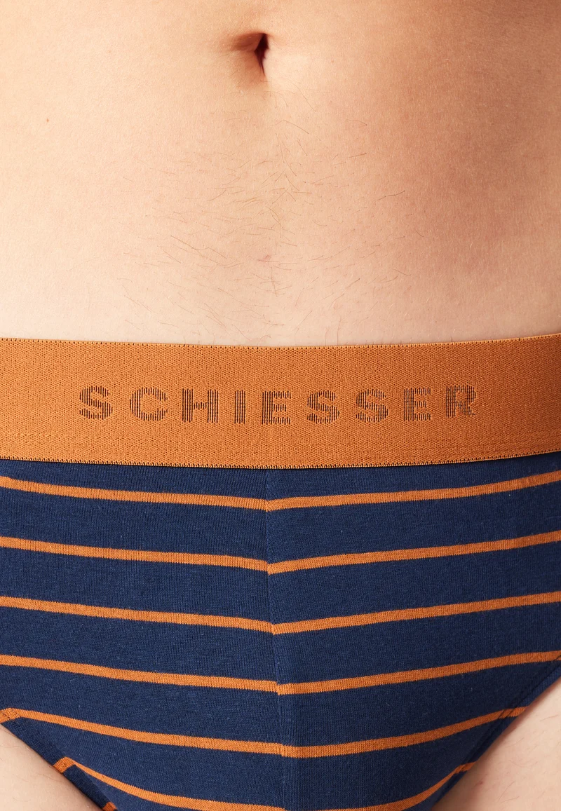 Slip 3er-Pack Dunkelblau gestreift - 95/5