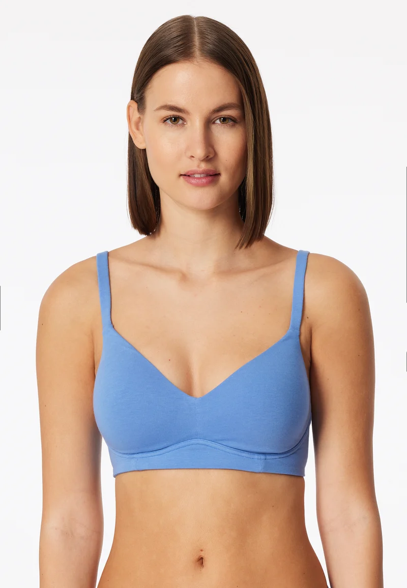 Soft-BH mit Cups Blau - Unique Cotton