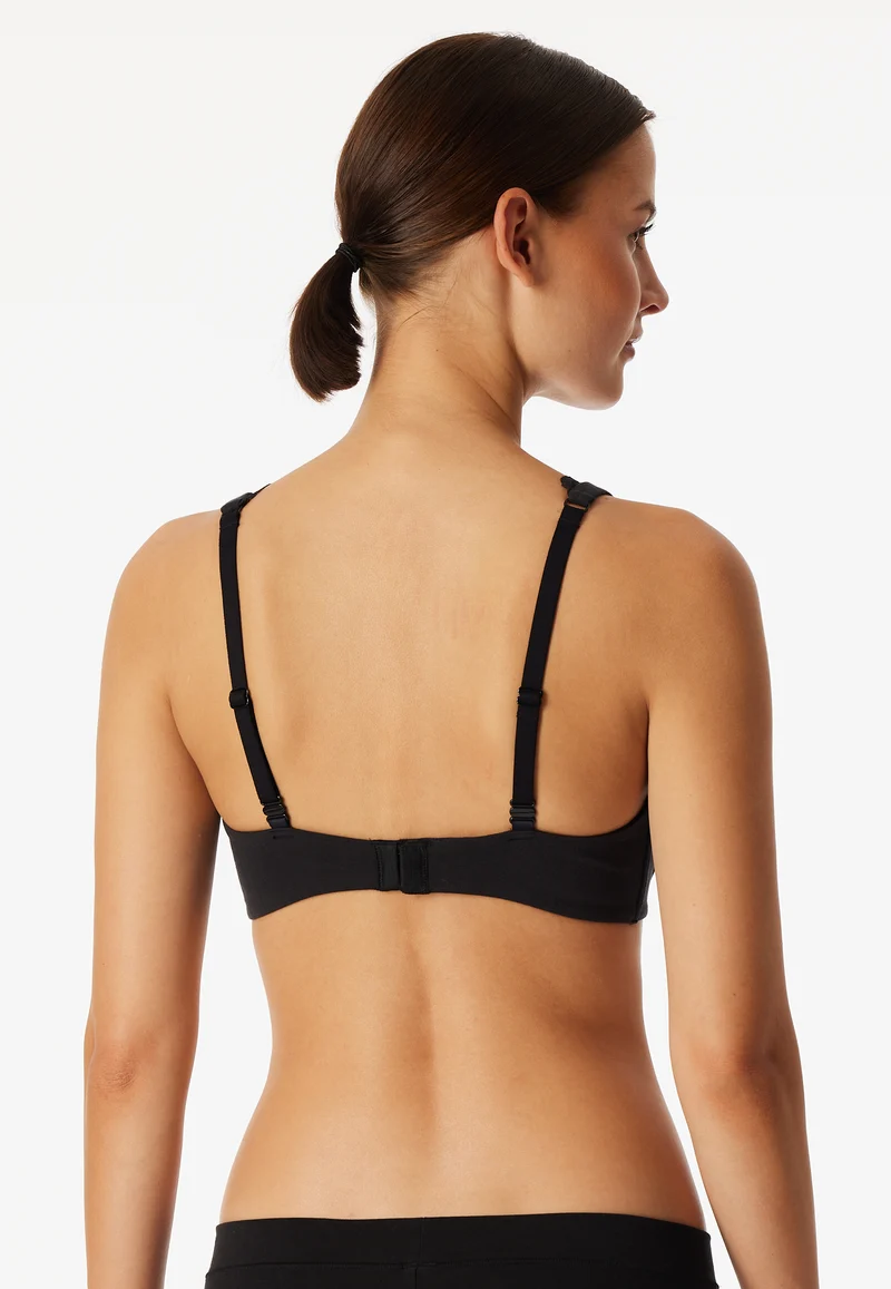 Soft-BH mit Spitze ohne Bügel Schwarz - Unique Cotton