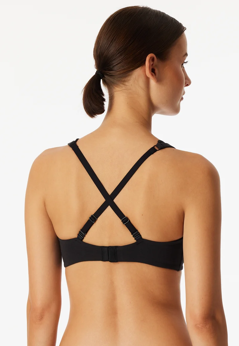 Soft-BH mit Spitze ohne Bügel Schwarz - Unique Cotton