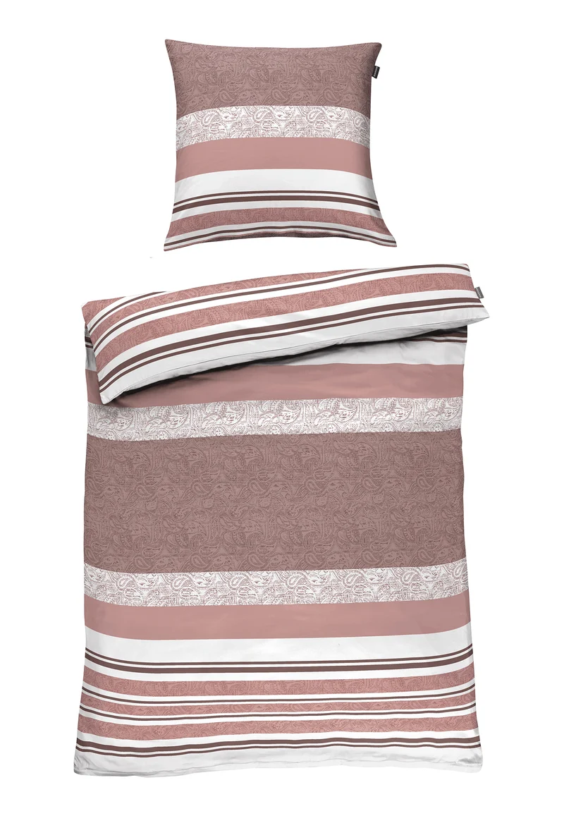Bettwäscheset 2-teilig Rosa gestreift - SCHIESSER Home
