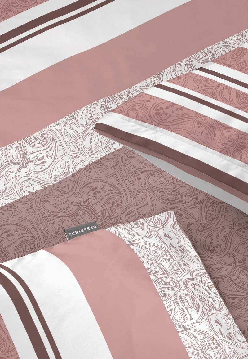 Bettwäscheset 2-teilig Rosa gestreift - SCHIESSER Home