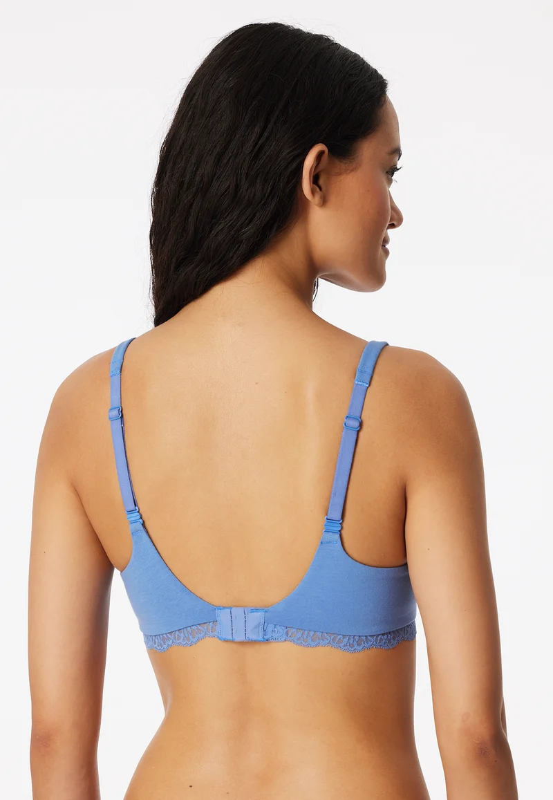 Bügel-BH mit Spitze Blau - Unique Cotton