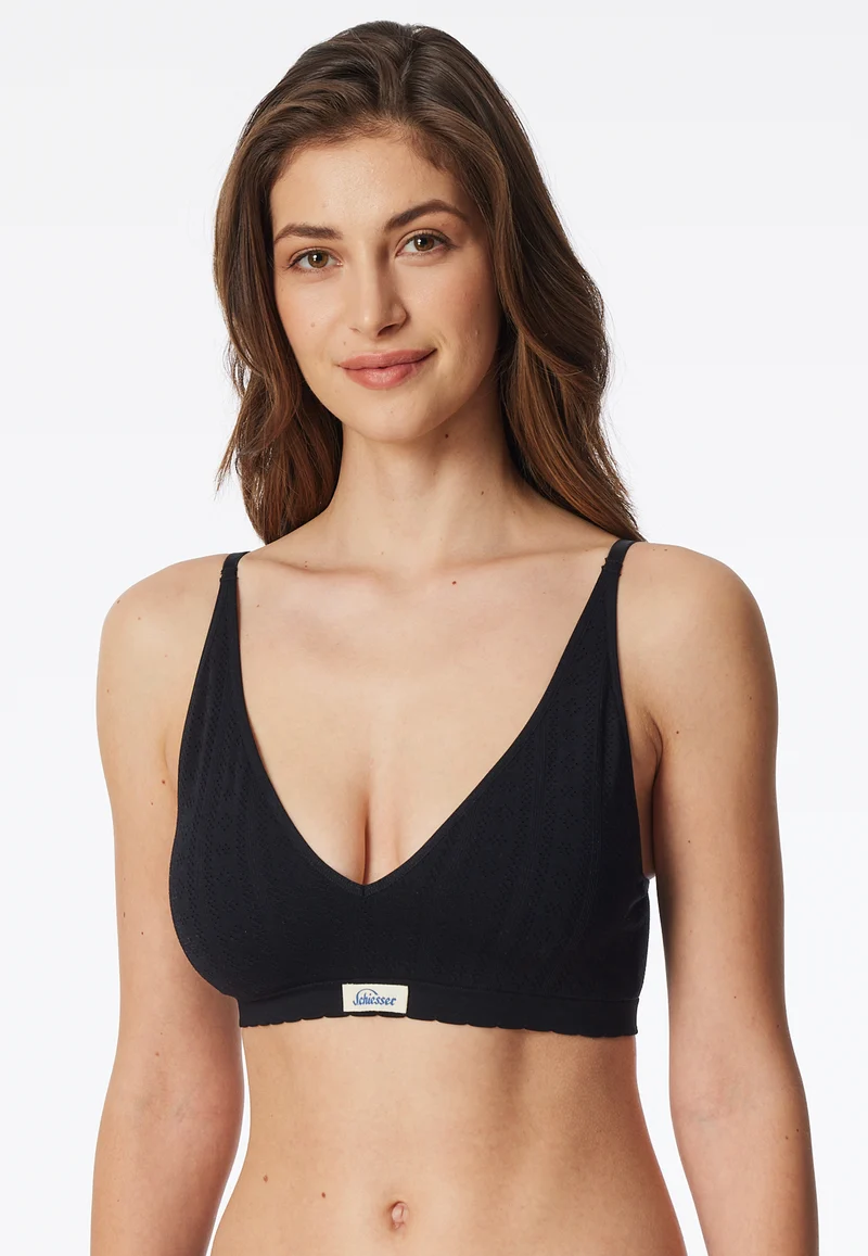 Bustier mit herausnehmbaren Pads Schwarz - Revival Alma