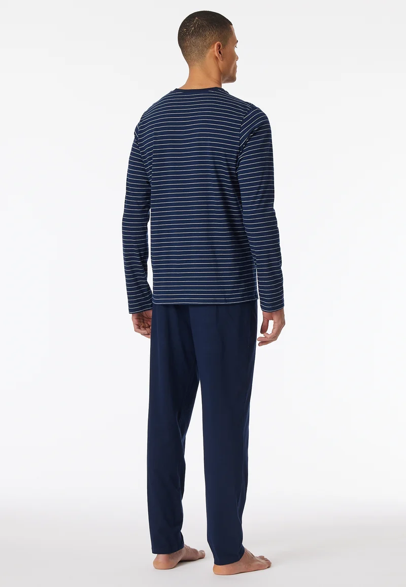 Schlafanzug Blau/Weiss gestreift - Casual Essentials