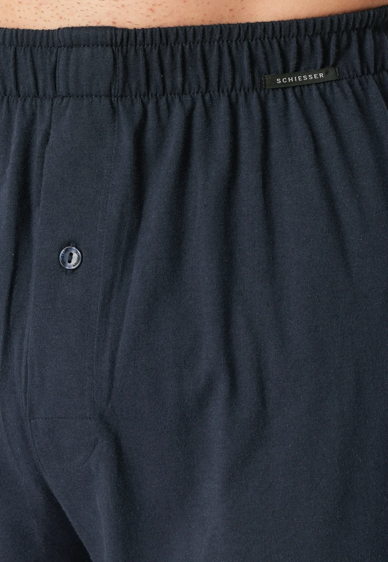 Boxershorts mit Knopfleiste 2er-Pack Dunkelblau - Boxershorts Multipacks
