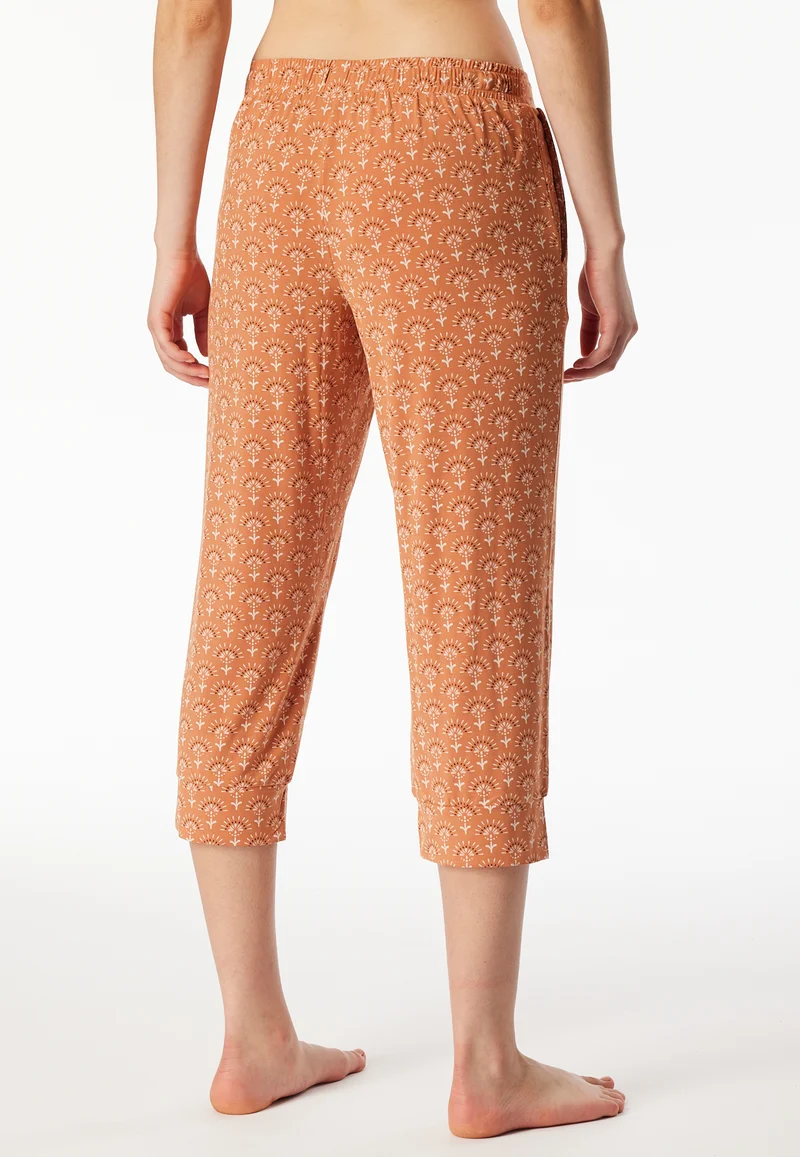 Hose 3/4-lang Orange gemustert - Mix+Relax