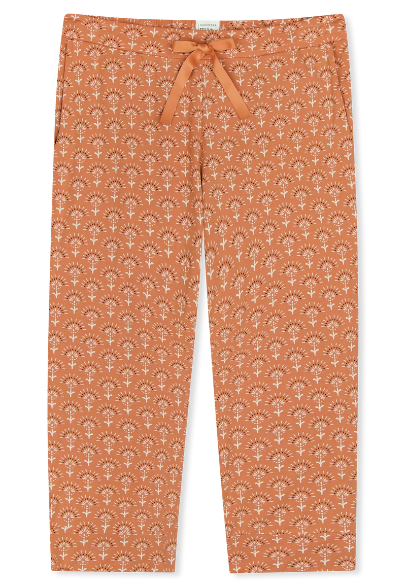 Hose 3/4-lang Orange gemustert - Mix+Relax