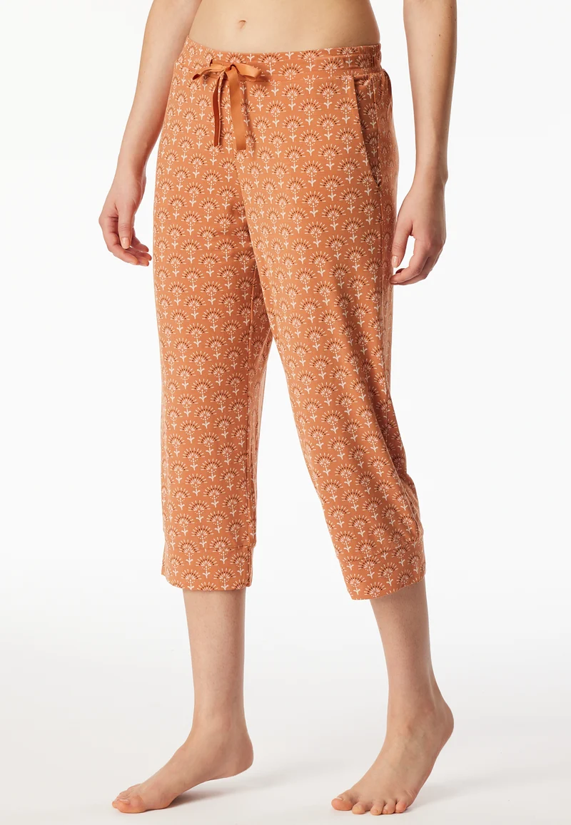 Hose 3/4-lang Orange gemustert - Mix+Relax