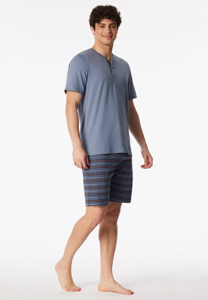 Schlafanzug Blau/Rot gestreift - Casual Nightwear