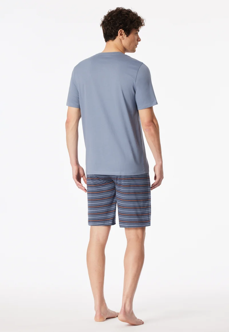 Schlafanzug Blau/Rot gestreift - Casual Nightwear