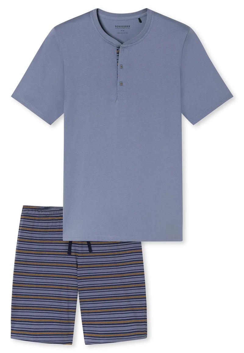 Schlafanzug Blau/Rot gestreift - Casual Nightwear