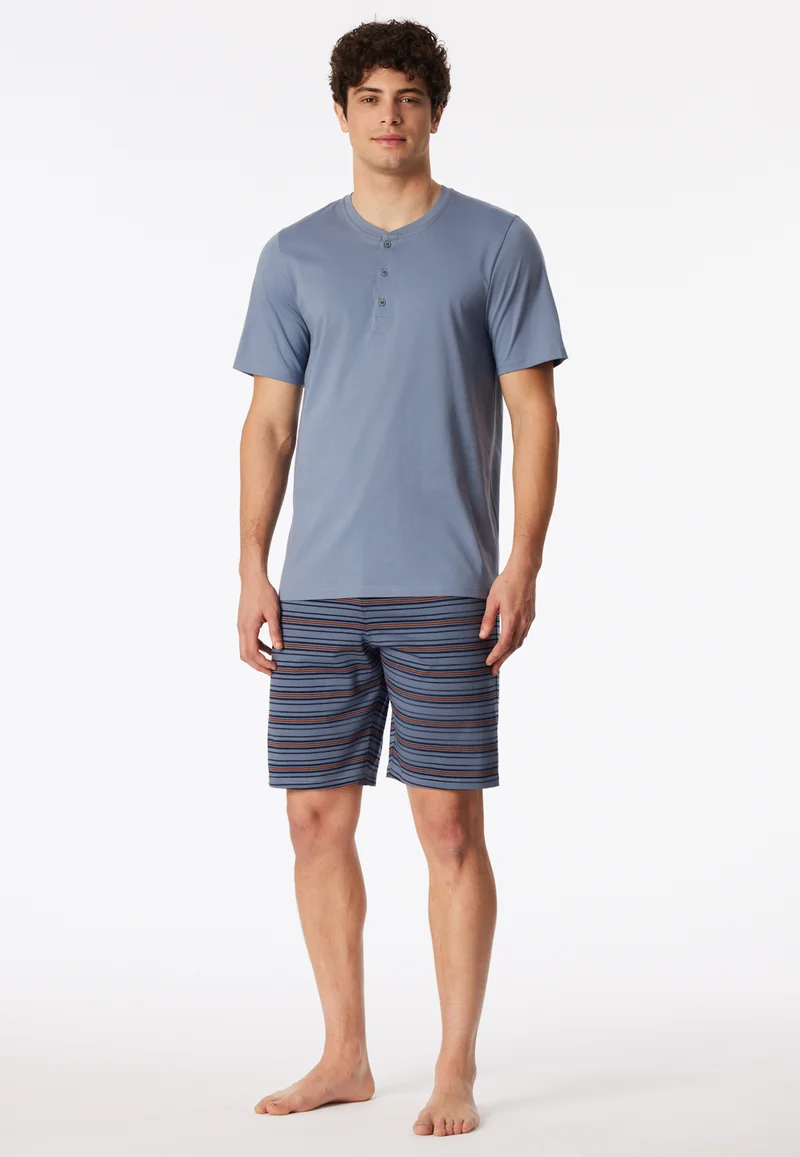 Schlafanzug Blau/Rot gestreift - Casual Nightwear