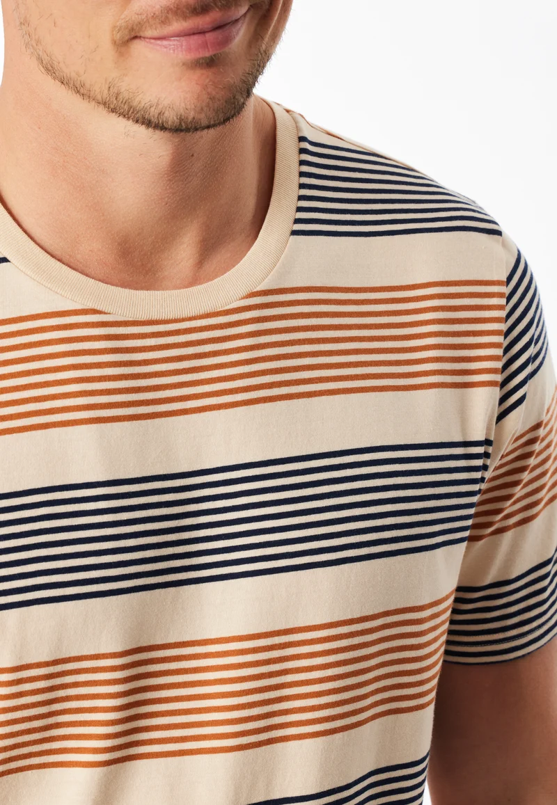 Schlafanzug kurz Bunt gestreift - Casual Nightwear