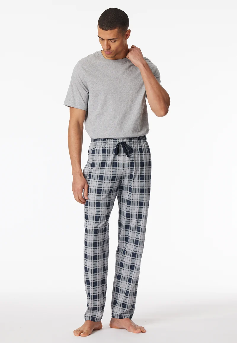 Hose Dunkelblau/Grau gemustert - Mix+Relax