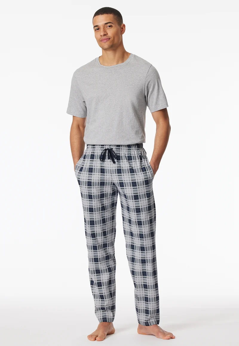 Hose Dunkelblau/Grau gemustert - Mix+Relax