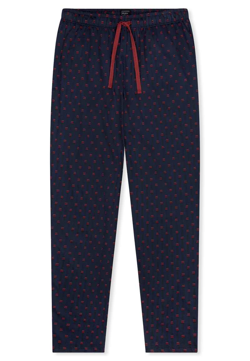 Hose Dunkelblau/Rot gemustert - Mix+Relax