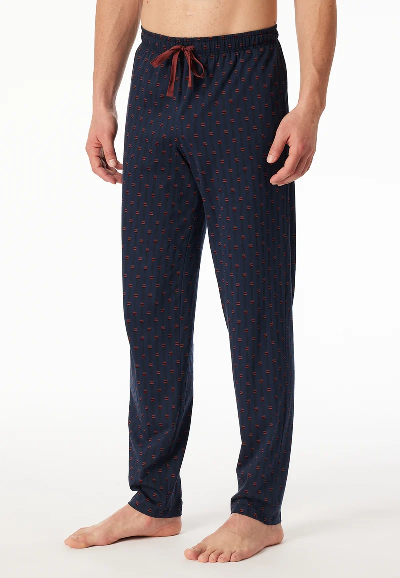 Hose Dunkelblau/Rot gemustert - Mix+Relax