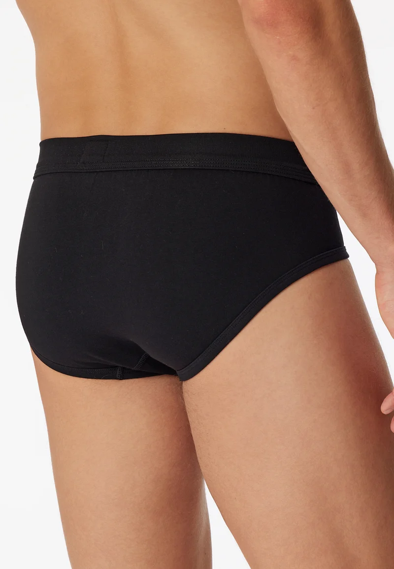 Slip mit Eingriff Schwarz - Long Life Cotton