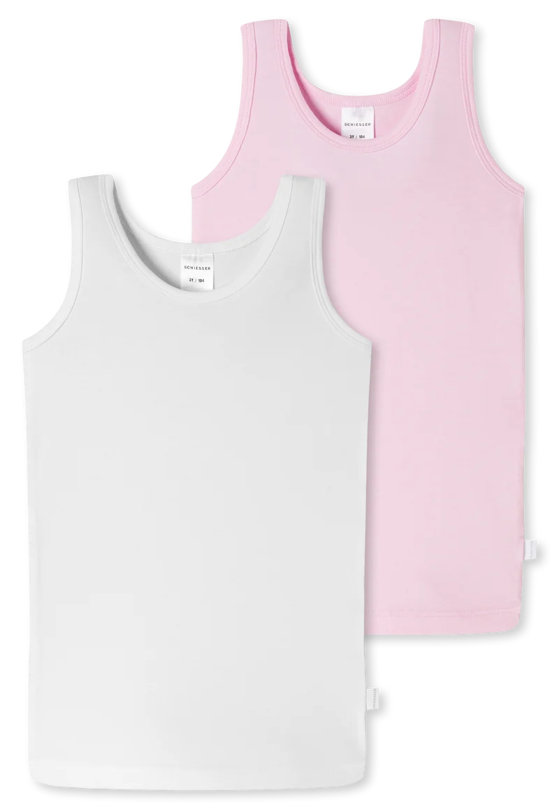 Unterhemd 2er-Pack Weiss/Rosa - 95/5