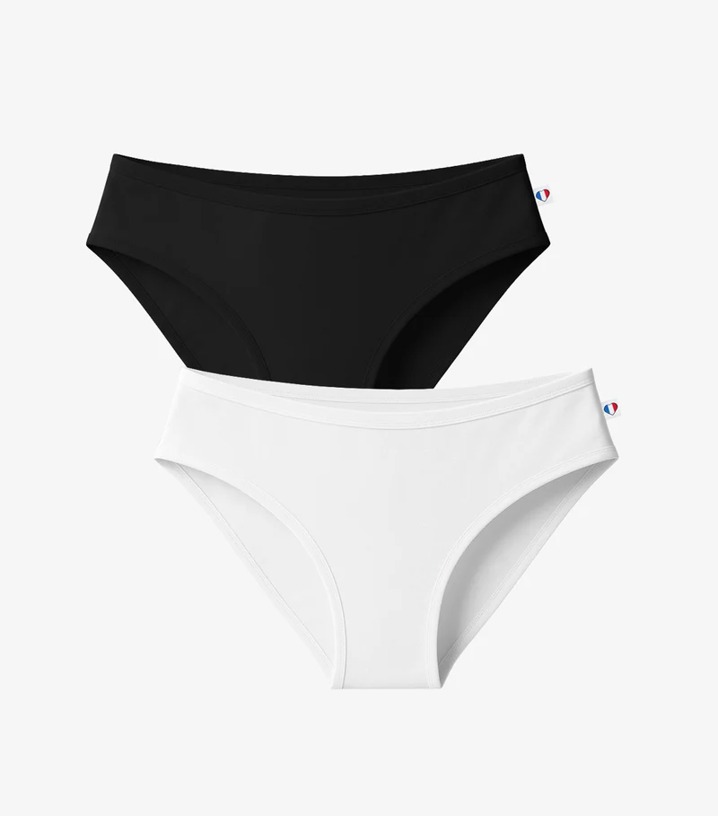 Culotte Femme x2 - Pack Noir/Blanc