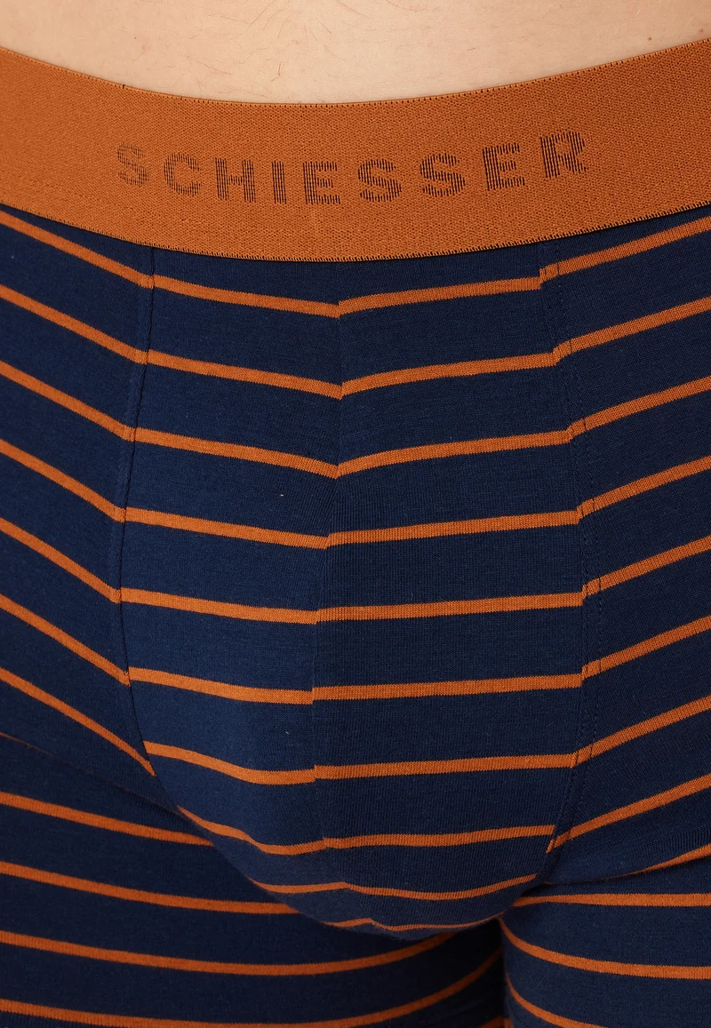 Enge Boxershorts 3er-Pack Dunkelblau gestreift - 95/5