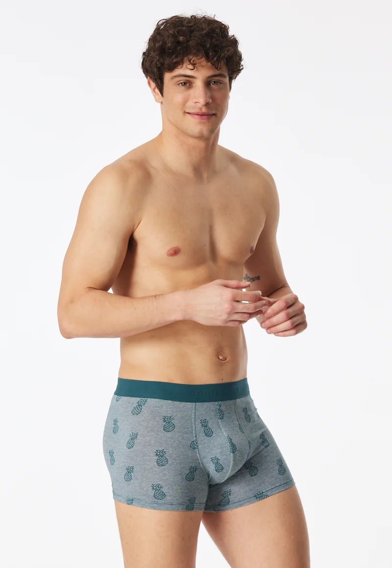 Enge Boxershorts 3er-Pack Petrol/Schwarz gemustert - 95/5