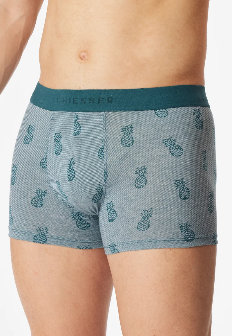 Enge Boxershorts 3er-Pack Petrol/Schwarz gemustert - 95/5
