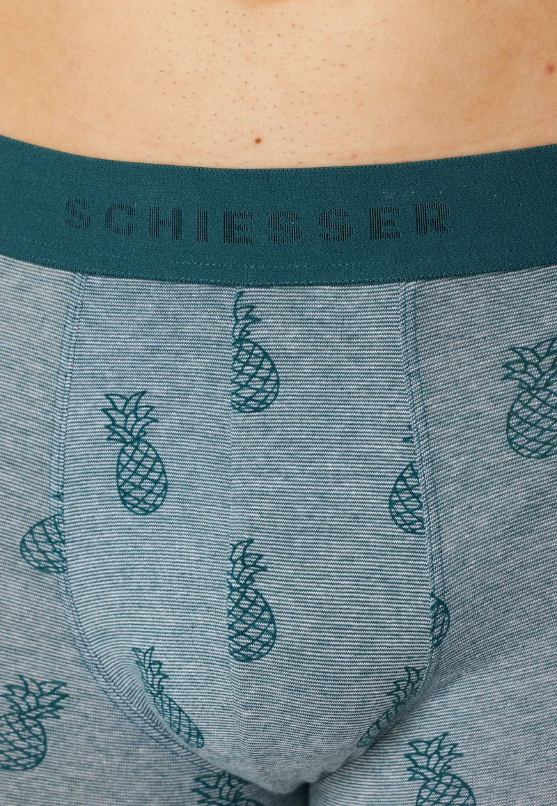 Enge Boxershorts 3er-Pack Petrol/Schwarz gemustert - 95/5