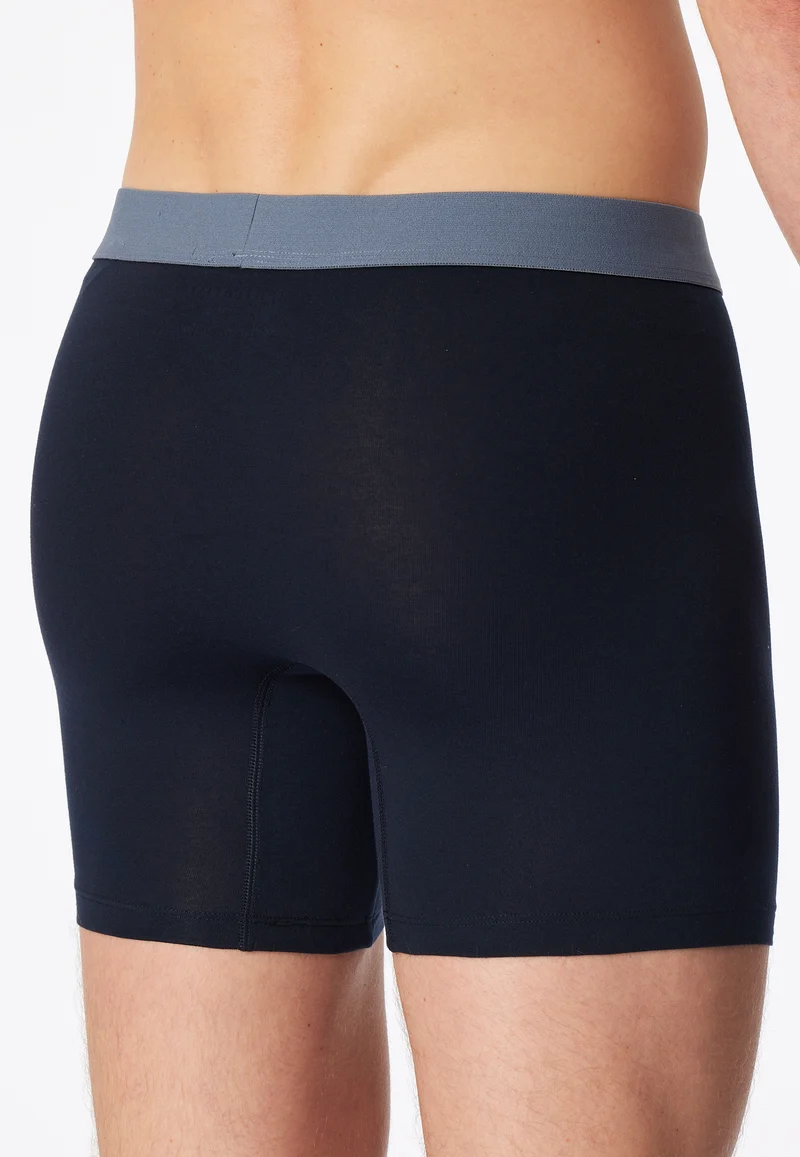 Enge Boxershorts lang 2er-Pack Dunkelblau - 95/5