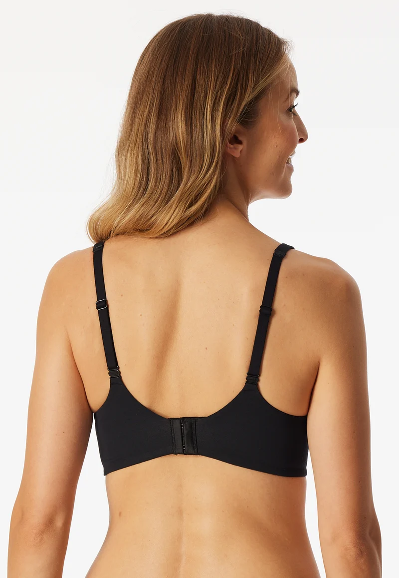 Soft-BH mit Spitze und Cups Schwarz - Unique Cotton