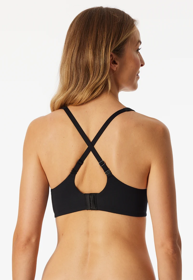 Soft-BH mit Spitze und Cups Schwarz - Unique Cotton