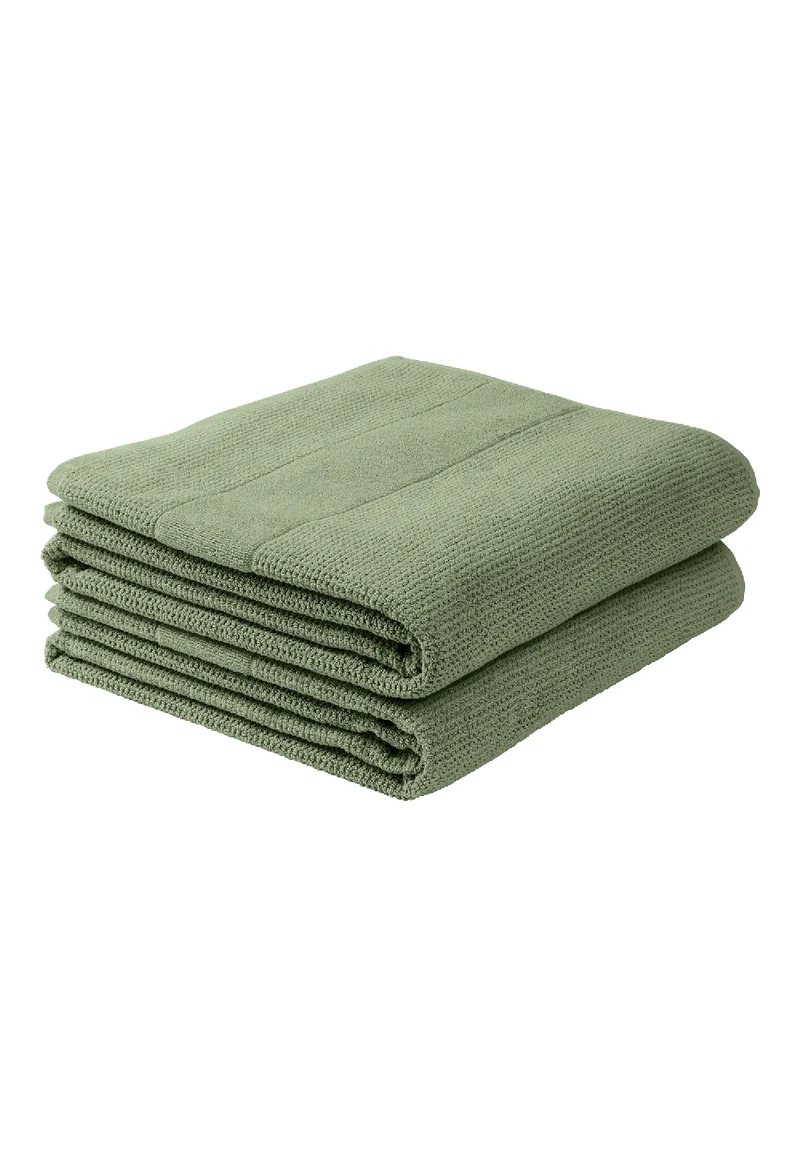 Duschtuch 2er-Pack 70x140 cm Oliv - SCHIESSER Home