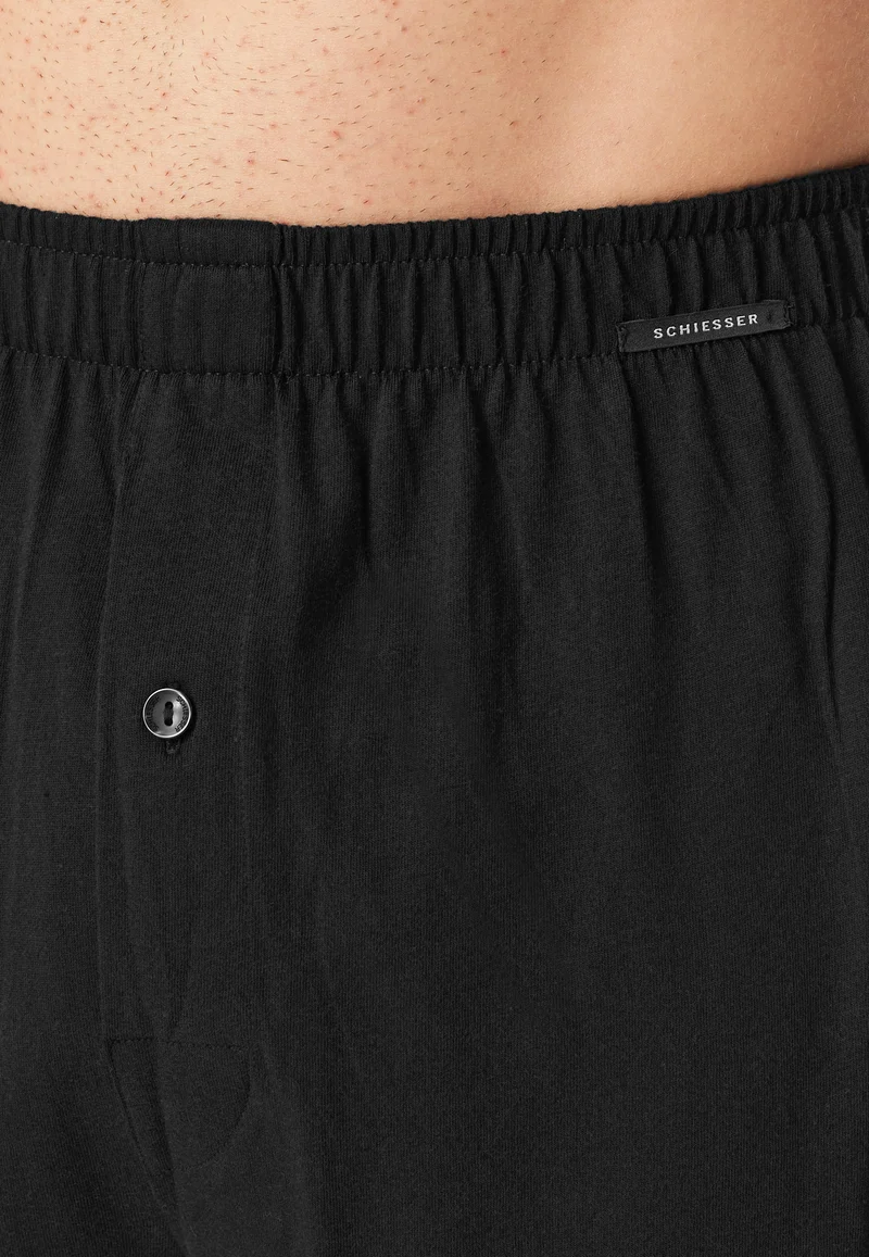 Boxershorts mit Knopfleiste 2er-Pack Schwarz - Boxershorts Multipacks