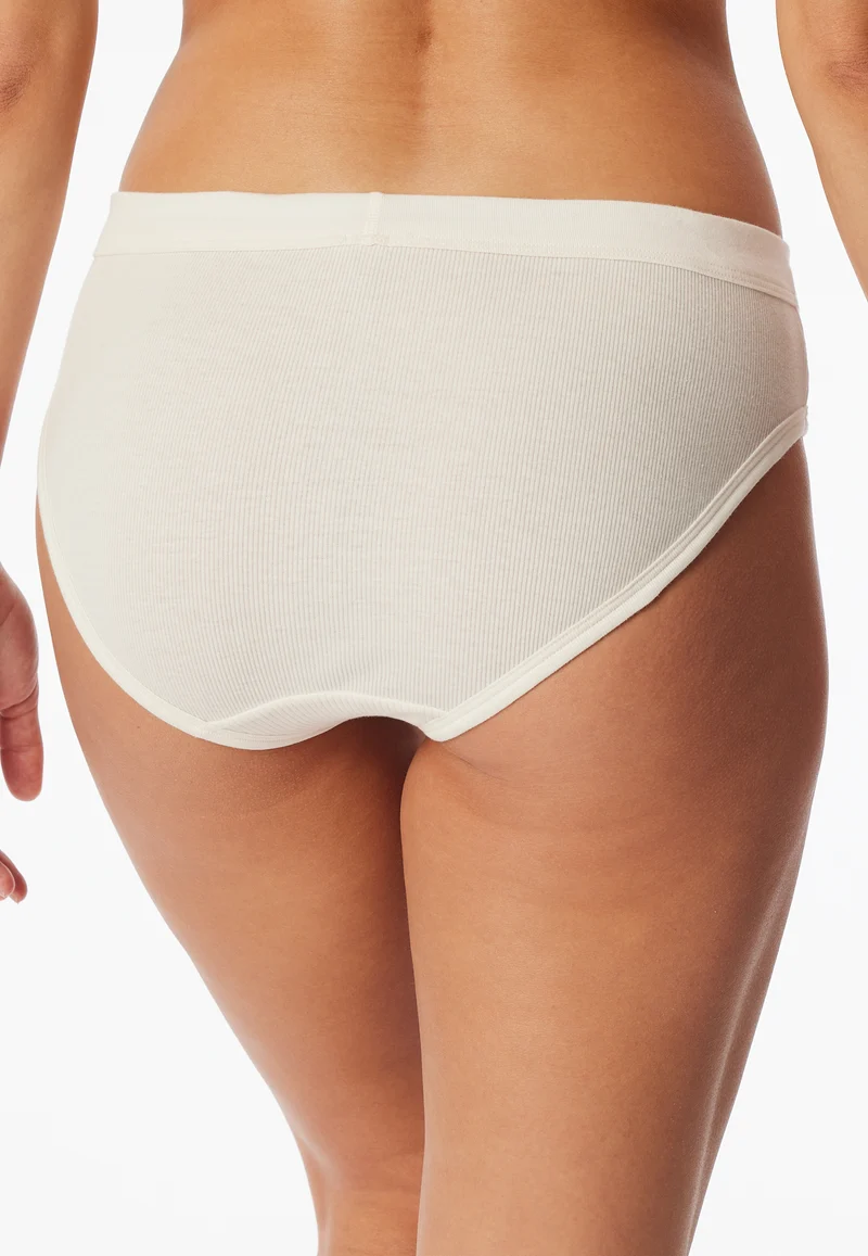 High Waist Slip Feinripp Off White - Revival Paula