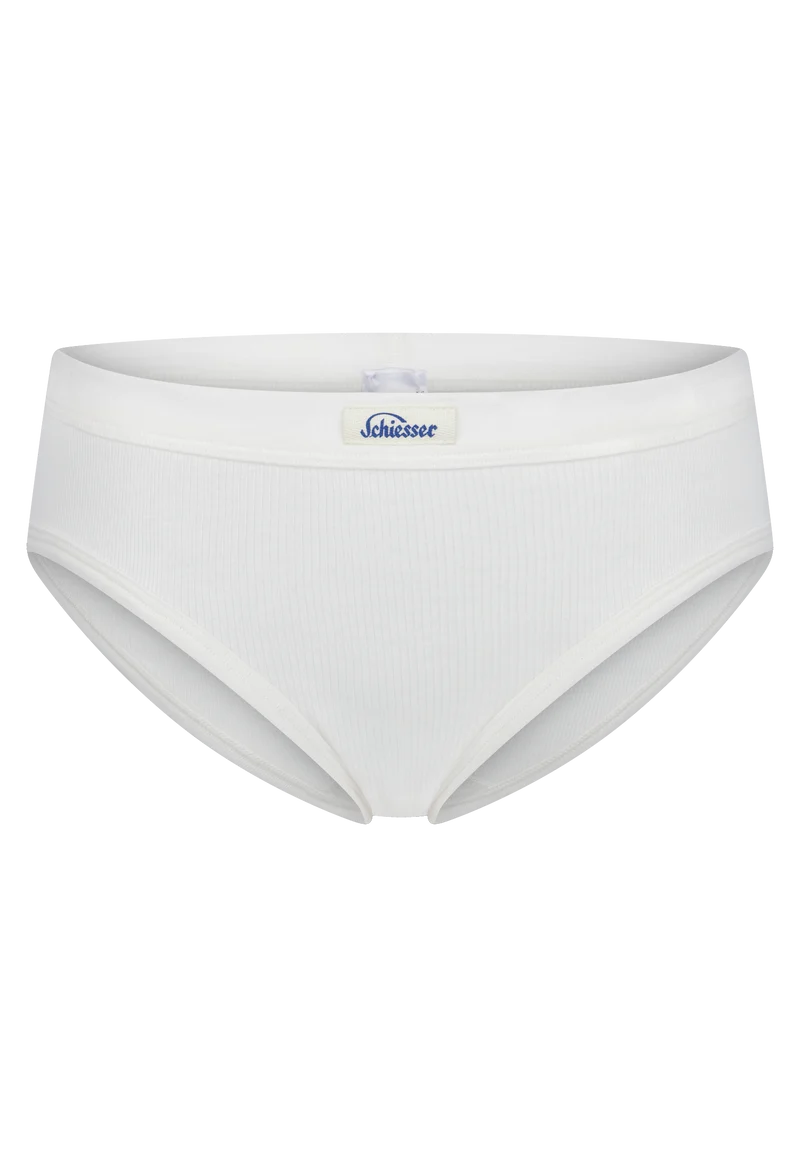 High Waist Slip Feinripp Off White - Revival Paula