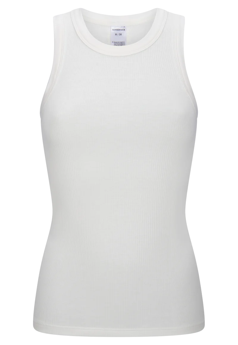 Tank Top Feinripp Weiss - Revival Paula