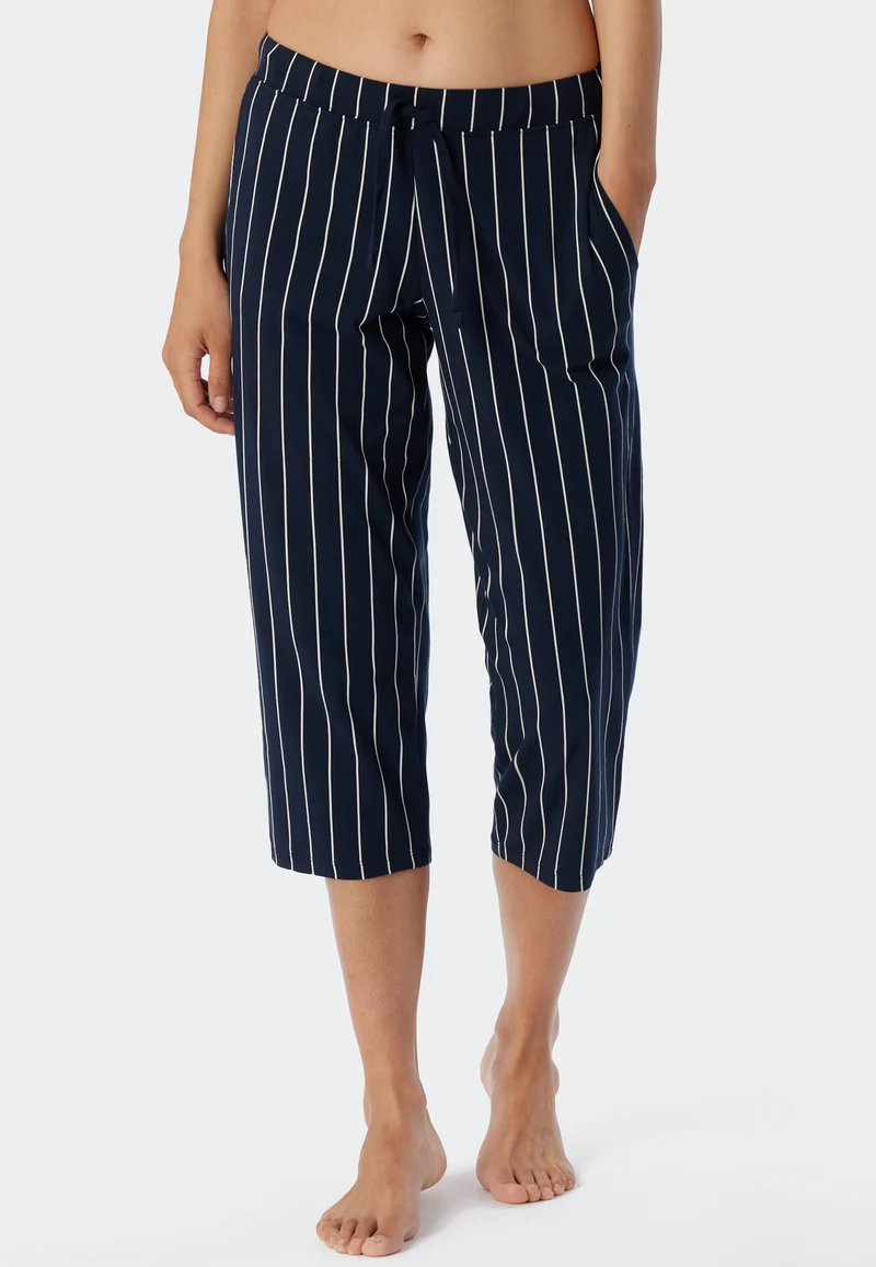 Hose 3/4-lang Blau/Weiss gestreift - Mix+Relax