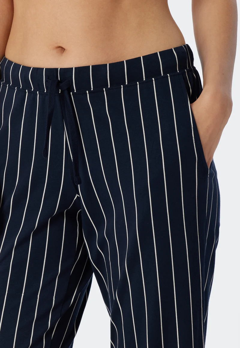 Hose 3/4-lang Blau/Weiss gestreift - Mix+Relax