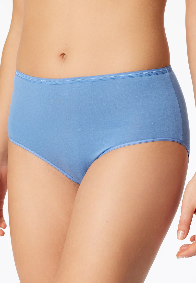Midi Slip 2er-Pack Blau/Weiss - Modal Essentials