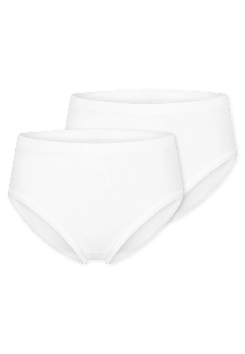 Midi Slip Feinripp 2er-Pack Weiss - Original Classics