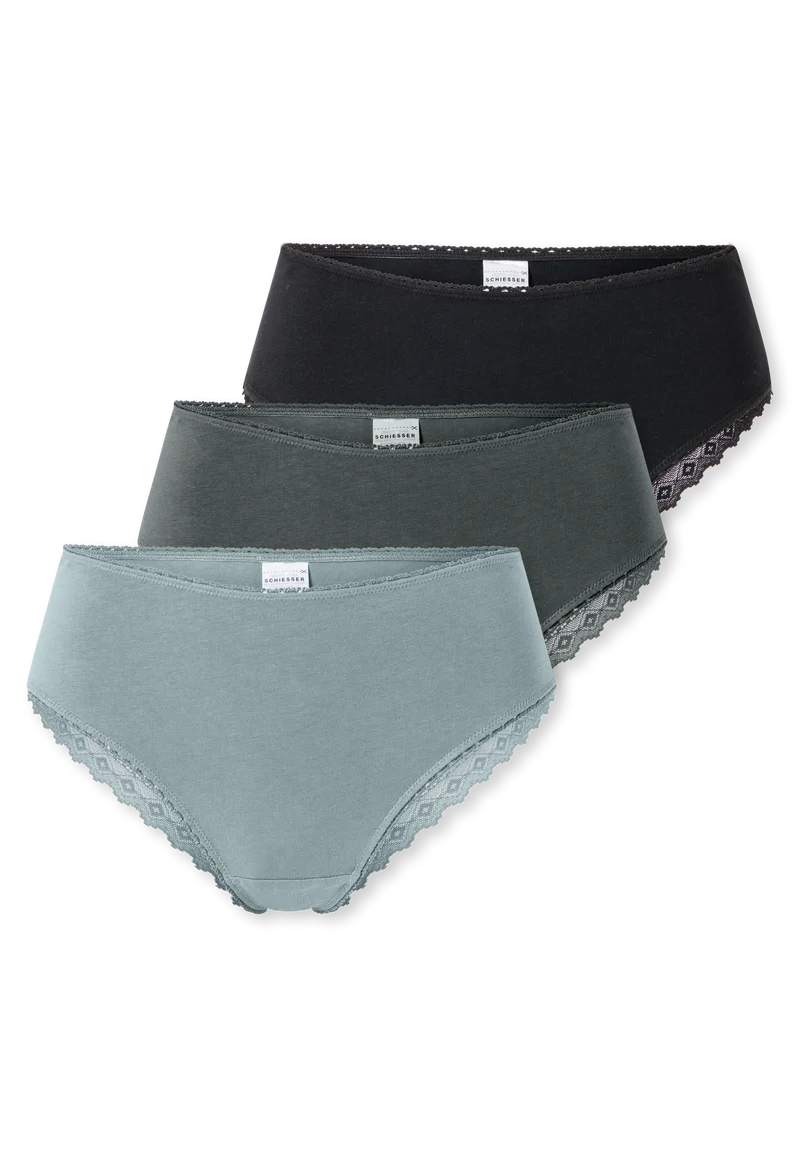 Brazilian Slip mit Spitze 3er-Pack Bunt - Modern Multipacks