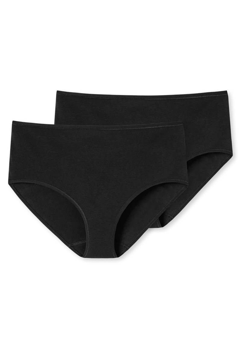 High Waist Slip 2er-Pack Schwarz - 95/5