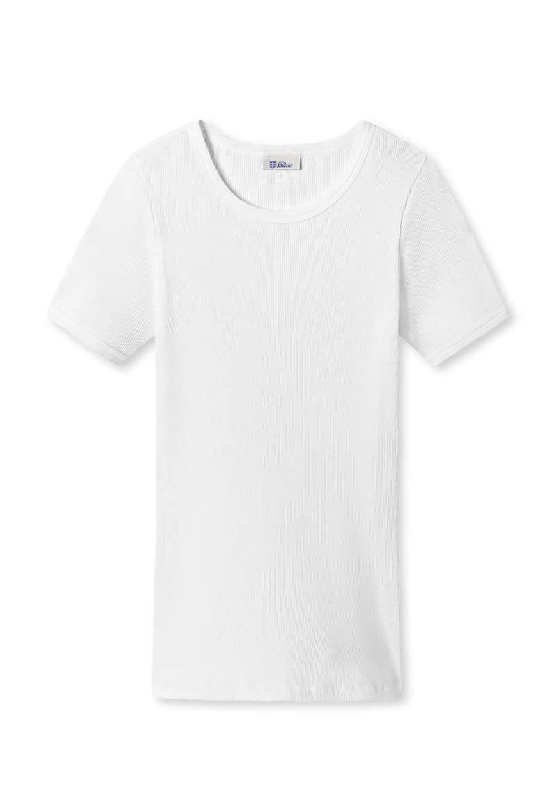 T-Shirt Doppelripp Weiss - Revival Greta