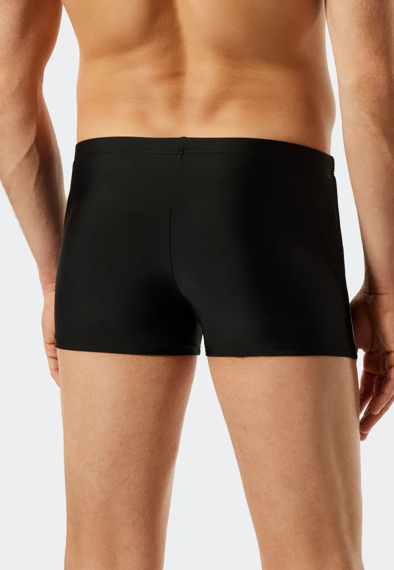 Badehose mit Reißverschlusstasche Schwarz - Nautical Casual