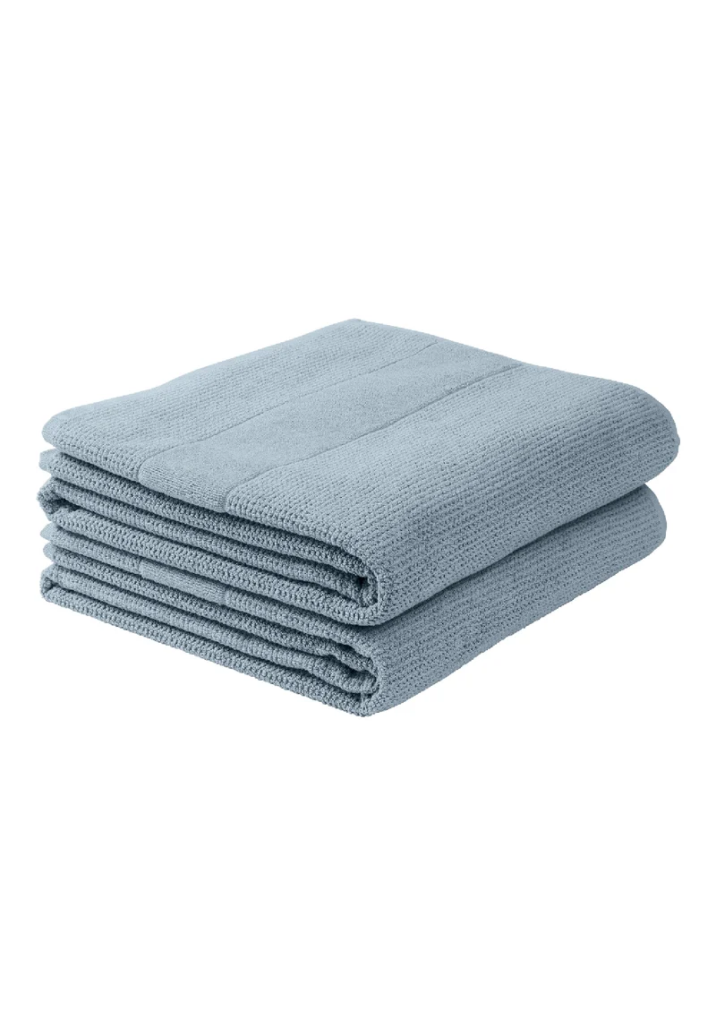 Duschtuch 2er-Pack 70x140 cm Blau - SCHIESSER Home