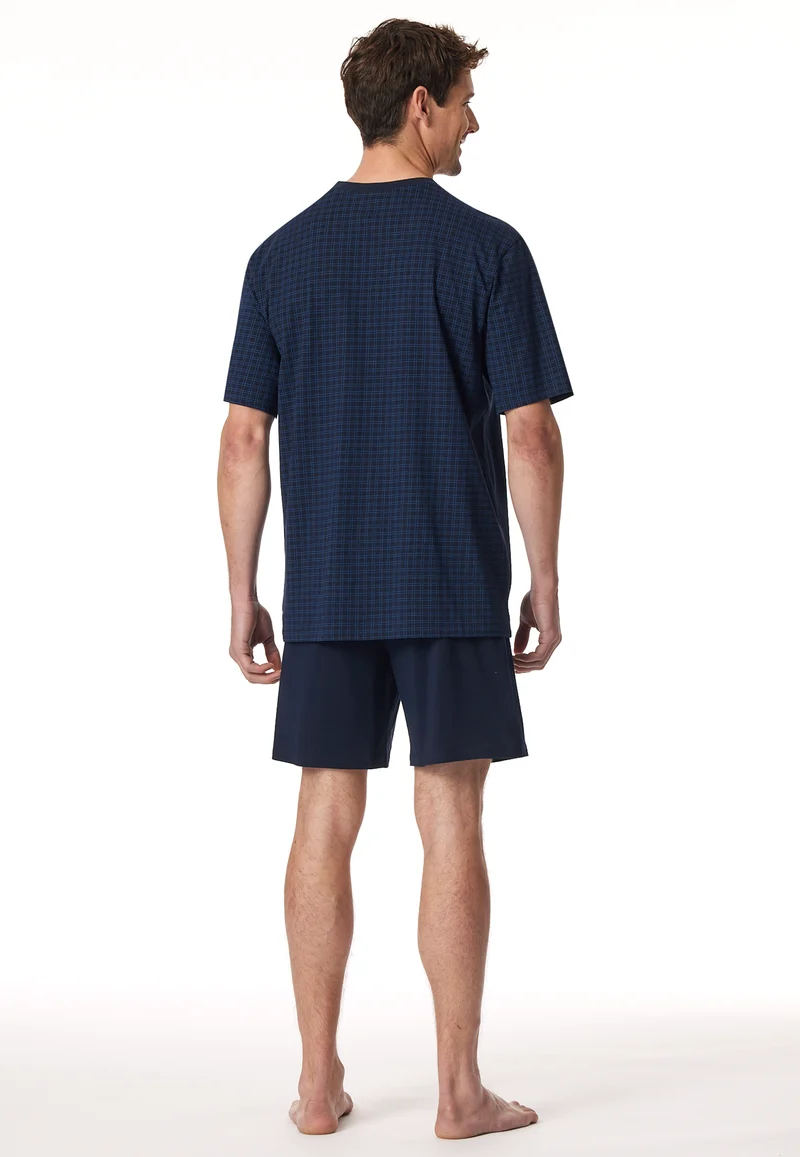 Schlafanzug kurz Dunkelblau - Comfort Essentials