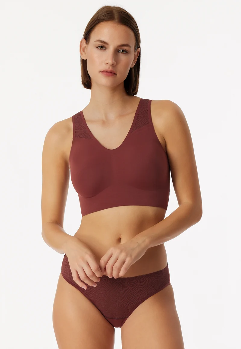 Bustier Seamless mit herausnehmbaren Pads Rost - Invisible Soft Lace